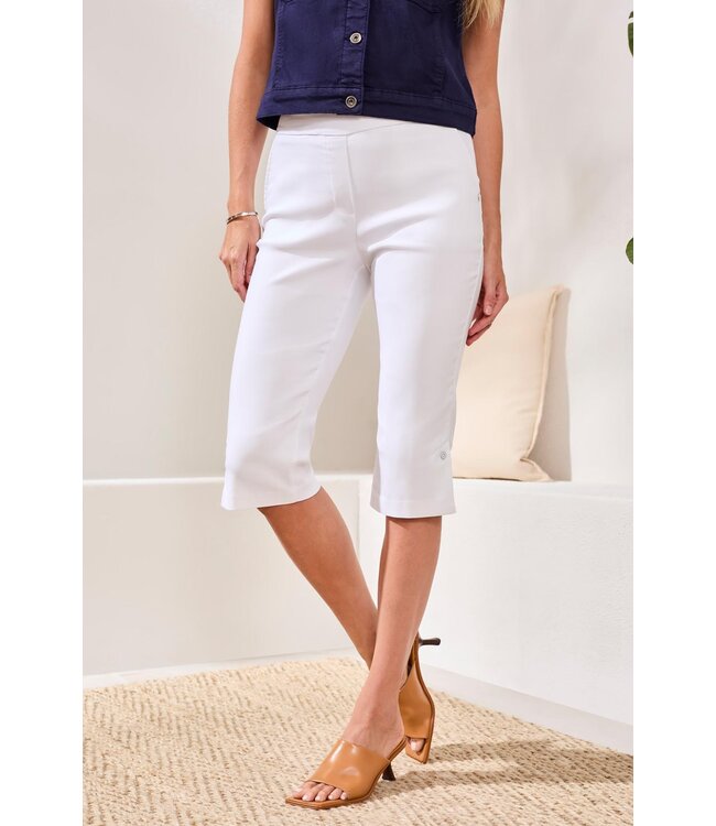 Tribal Canada FLATTEN IT SLIM LEG CAPRIS PANTS WITH SNAP VENTS