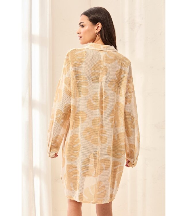 TRIBAL CANADA  Long Sleeve Shirt Dress Cover up