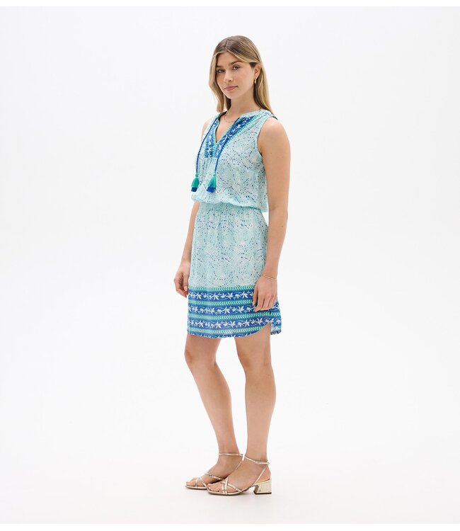 Hatley Chloe Dress - Beach Glass Ikat