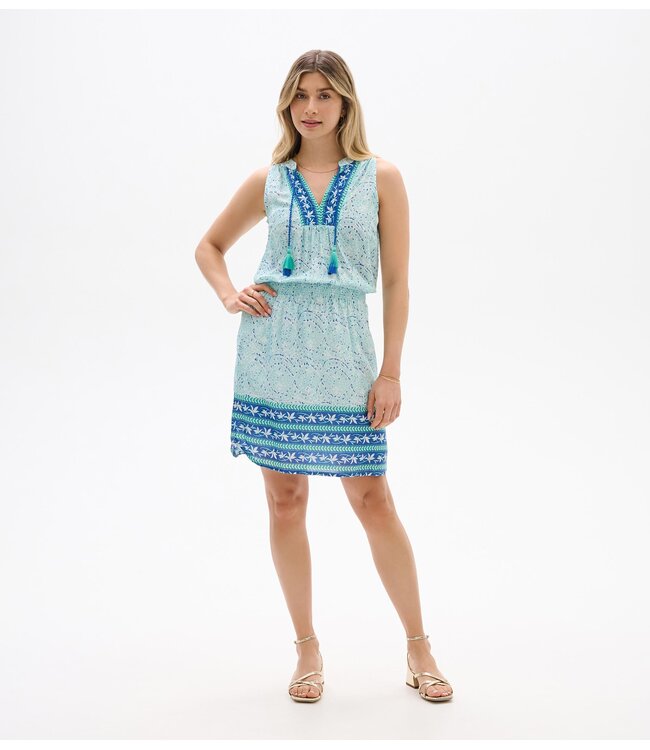 Hatley Chloe Dress - Beach Glass Ikat