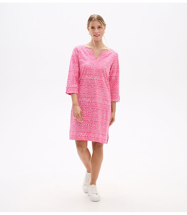 Hatley Lily Notch Neck Dress - Sketched Lines