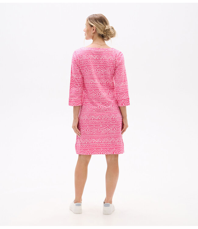 Hatley Lily Notch Neck Dress - Sketched Lines