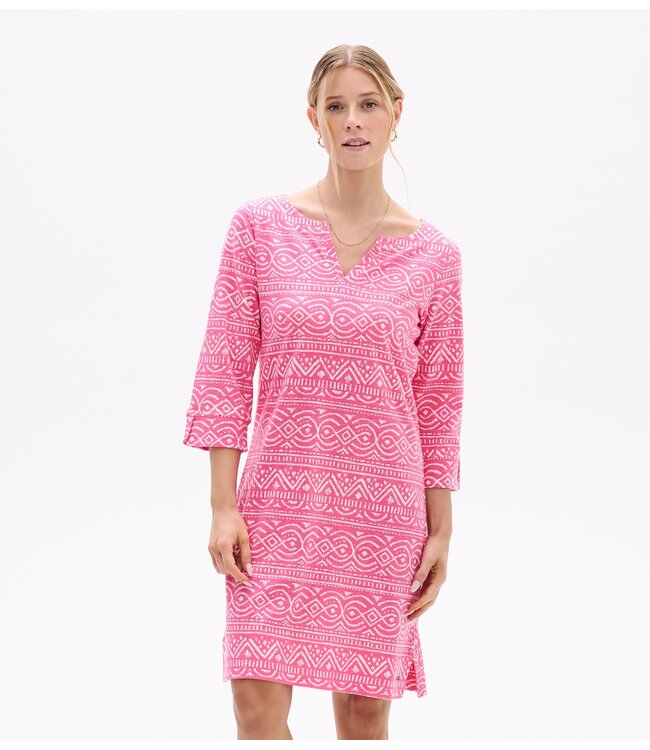 Hatley Lily Notch Neck Dress - Sketched Lines