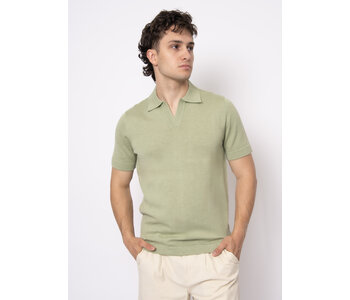 HEDGE JOHNNY COLLAR SHORT SLEEVE TOP