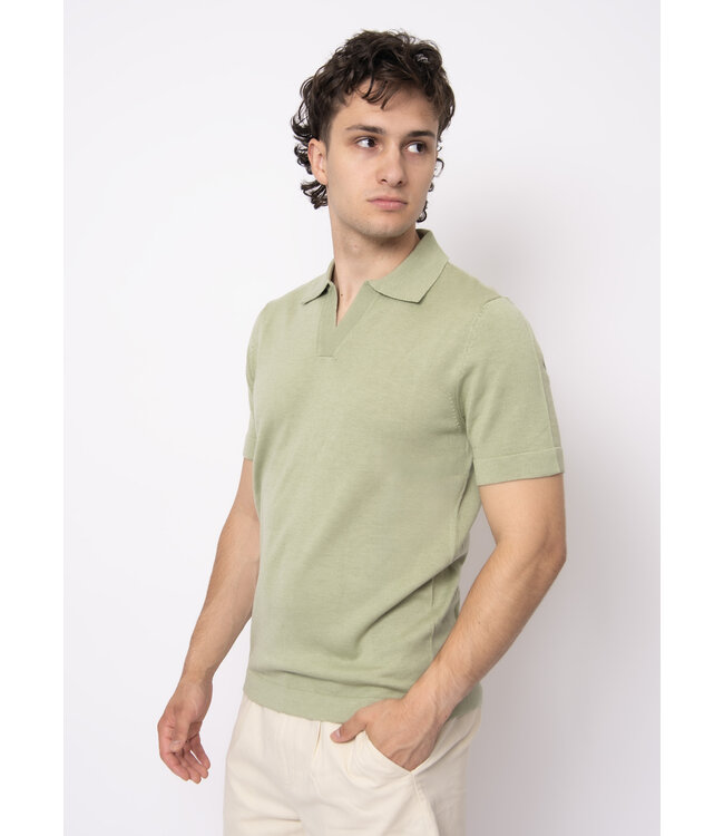 HEDGE JOHNNY COLLAR SHORT SLEEVE TOP