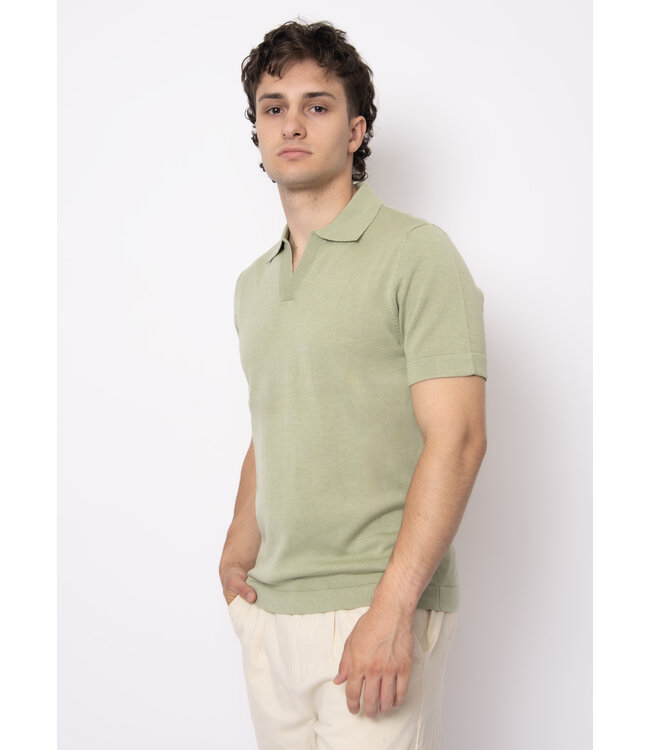 HEDGE JOHNNY COLLAR SHORT SLEEVE TOP