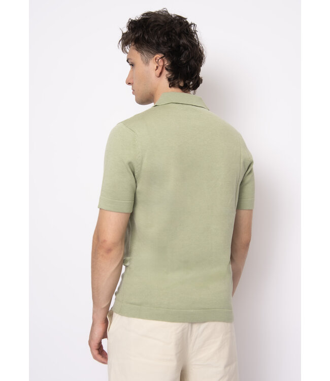 HEDGE JOHNNY COLLAR SHORT SLEEVE TOP