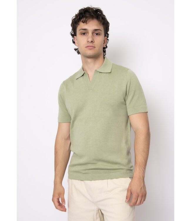 HEDGE JOHNNY COLLAR SHORT SLEEVE TOP