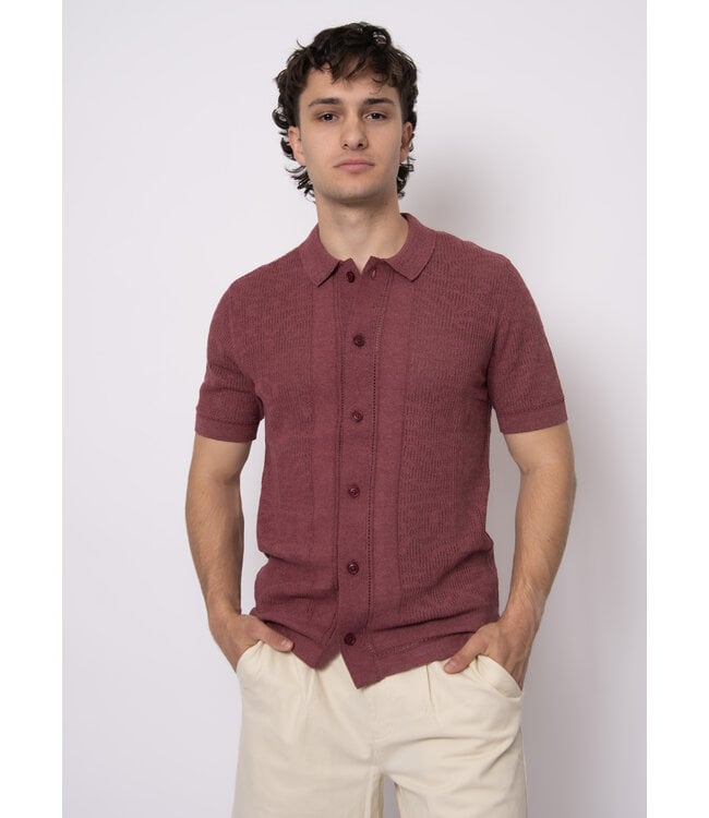 HEDGE HEDGE MENS KNIT SHORT SLEEVE TOP