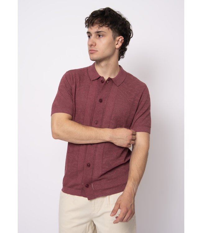 HEDGE MENS KNIT SHORT SLEEVE TOP