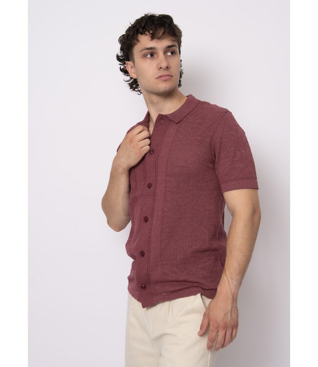 HEDGE MENS KNIT SHORT SLEEVE TOP