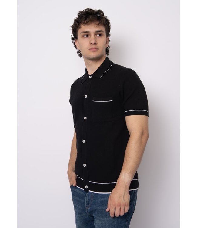 HEDGE MENS KNIT SHORT SLEEVE TOP