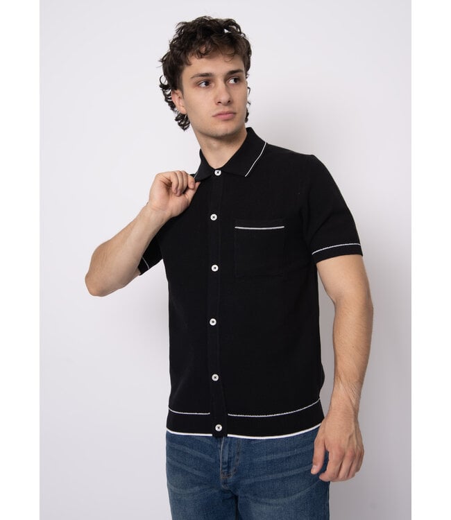 HEDGE MENS KNIT SHORT SLEEVE TOP