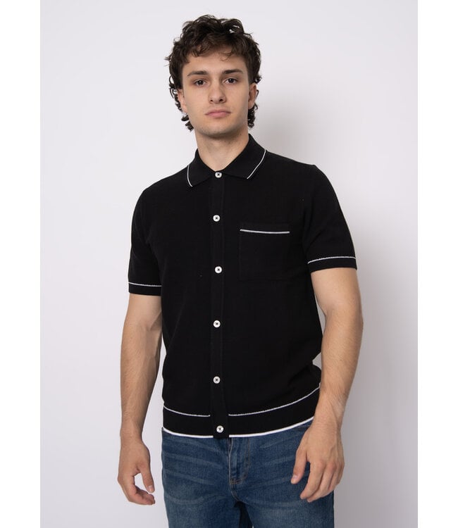 HEDGE MENS KNIT SHORT SLEEVE TOP