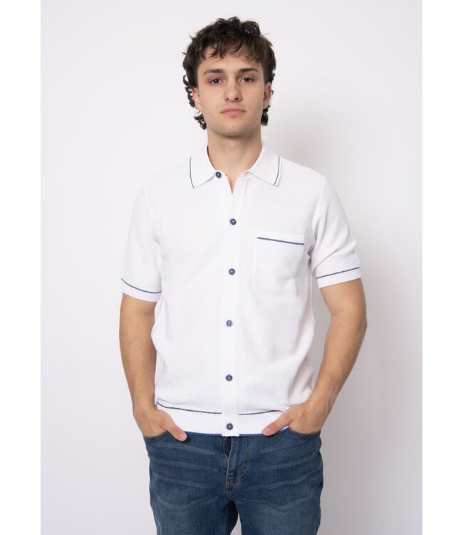 HEDGE MENS KNIT SHORT SLEEVE TOP