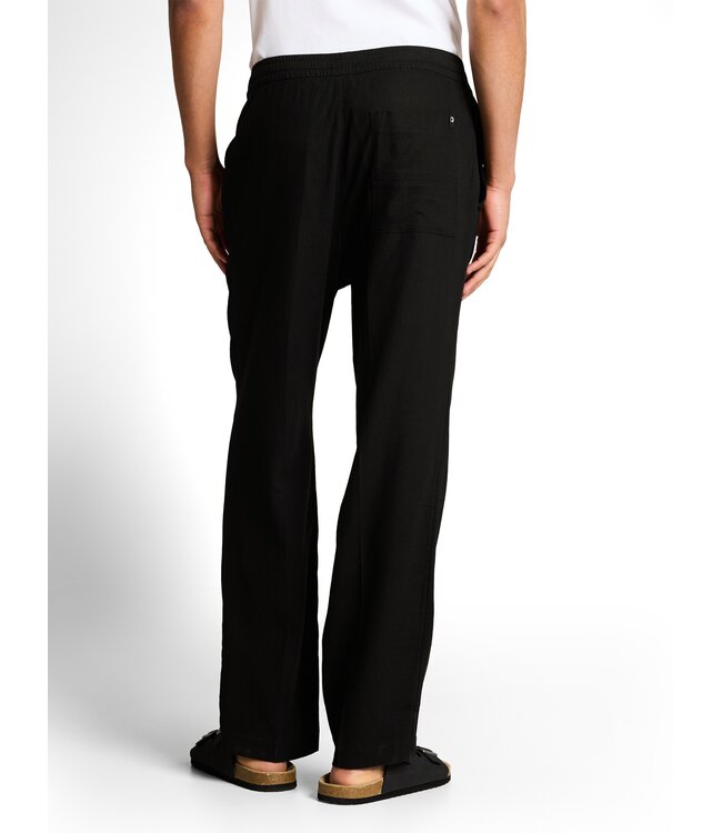 Tom Tailor Loose Viscose Linen Beach Pants Black
