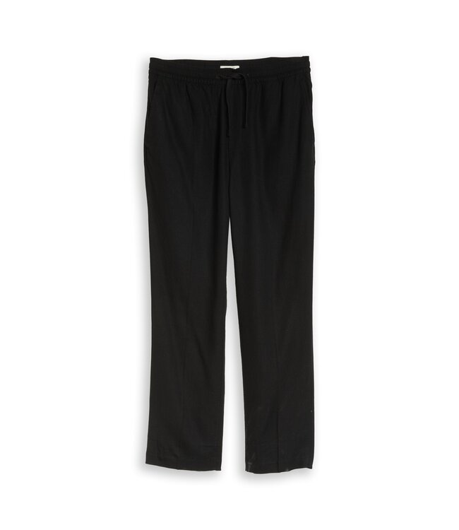 Tom Tailor Loose Viscose Linen Beach Pants Black