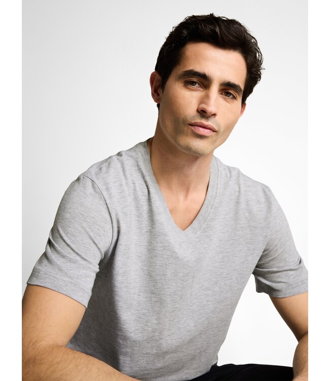 set of 2  100% Cotton V Neck T-shirt in double pack