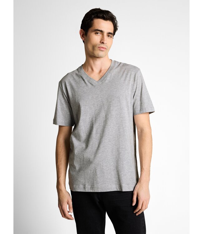 set of 2  100% Cotton V Neck T-shirt in double pack