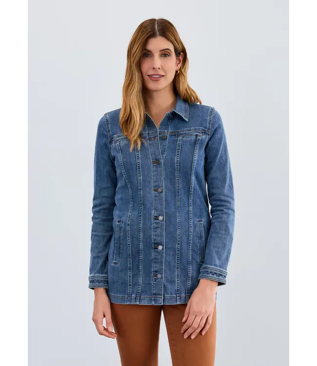 FDJ  LONG DENIM JACKET JEAN Dark Indigo