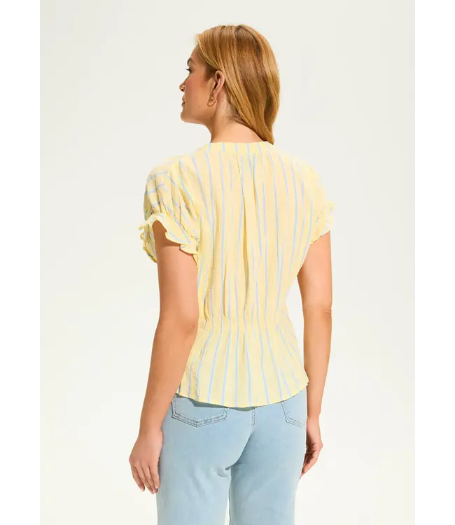 FDJ  Short Sleeve Stripe Top, Lemonade Stripe