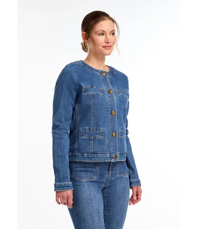 FDJ Colarless Denim Jacket