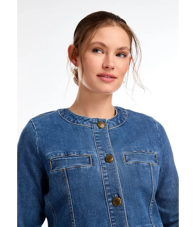 FDJ Colarless Denim Jacket