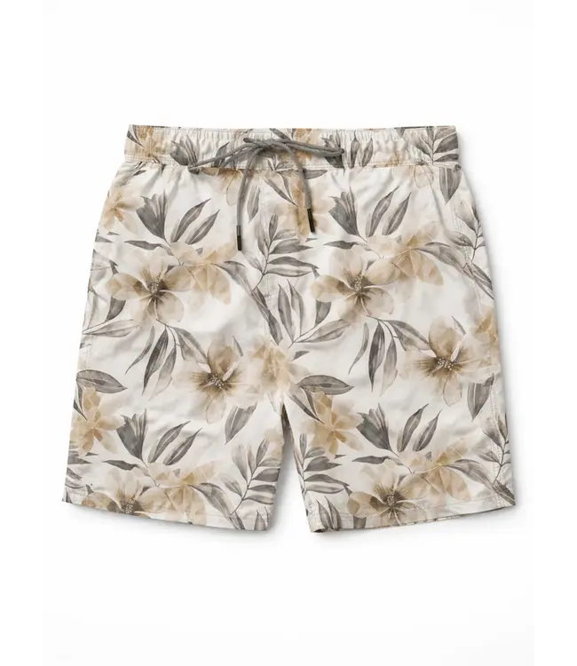 Point Zero 4-Way Stretch Floral Print Swim Shorts Inseam: 6 1/2"