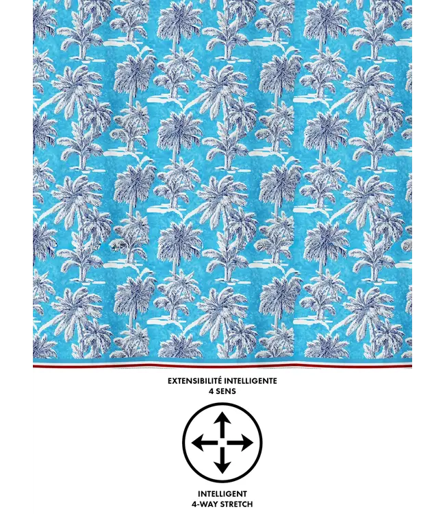 Point Zero 4-Way Stretch Tropical Print Swim ShortsPZ  7465367 4-Way Stretch Tropical Print Swim Shorts Inseam: 6 1/2"