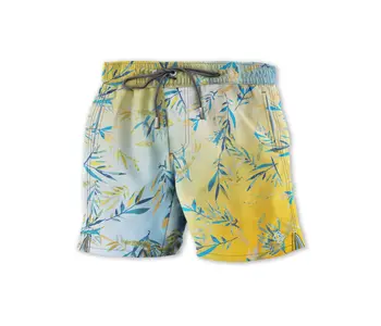 Point Zero 4-Way Stretch Tropical Print Swim Shorts Inseam: 6 1/2"