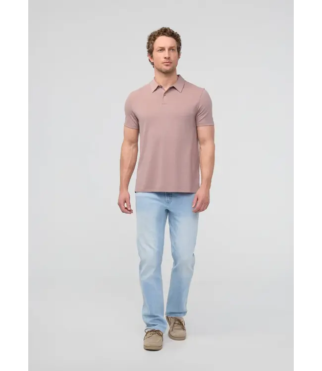 Duer Canada  Air Flow Pique Polo - Hazy Mauve