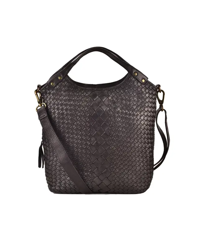 090 Perth - Genuine Leather Classic woven handbag