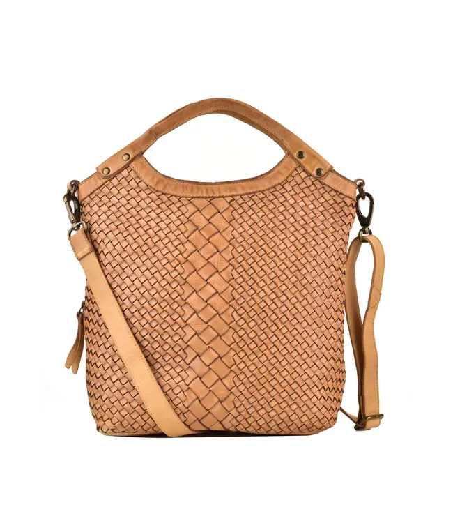 090 Perth - Genuine Leather Classic woven handbag