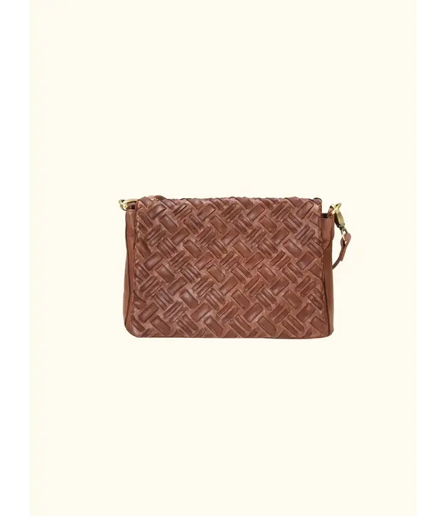 167 Pessac - Genuine Leather Woven cross body Shoulder bag