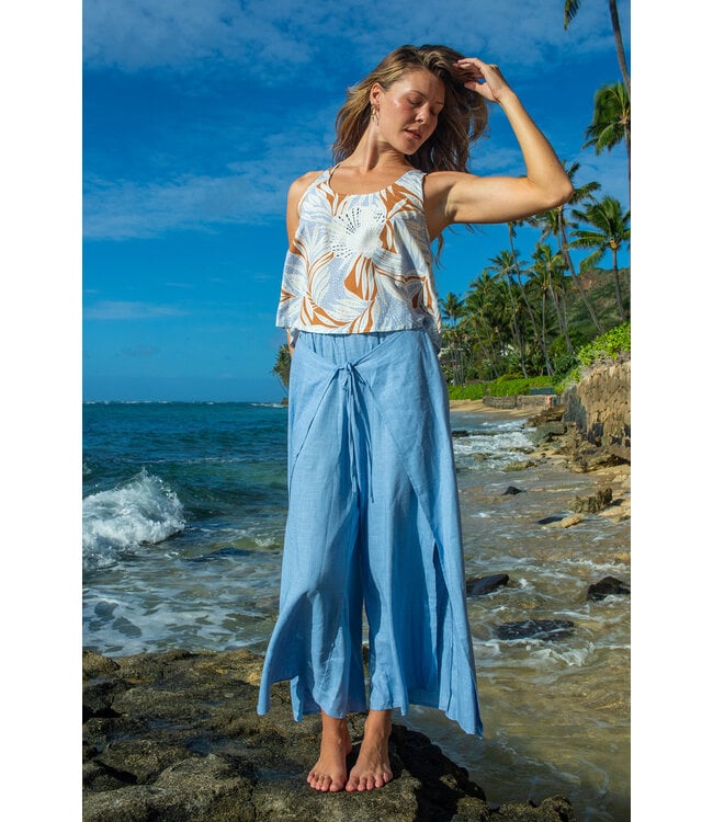 Tribal Canada Tribal Canada HALTER BACK FLOWY CROPPED TANK TOP