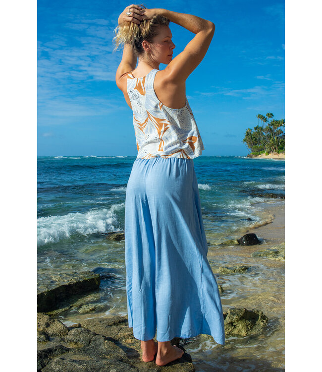 Tribal Canada HALTER BACK FLOWY CROPPED TANK TOP