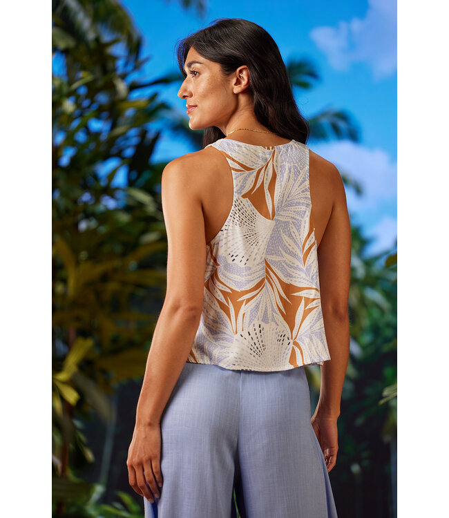 Tribal Canada HALTER BACK FLOWY CROPPED TANK TOP