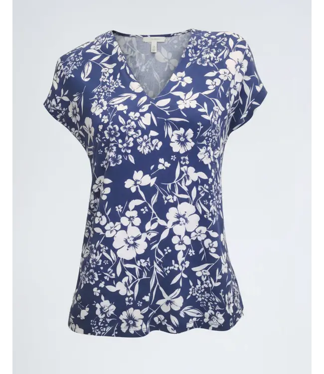 Point Zero FLORAL V-NECK T-SHIRT