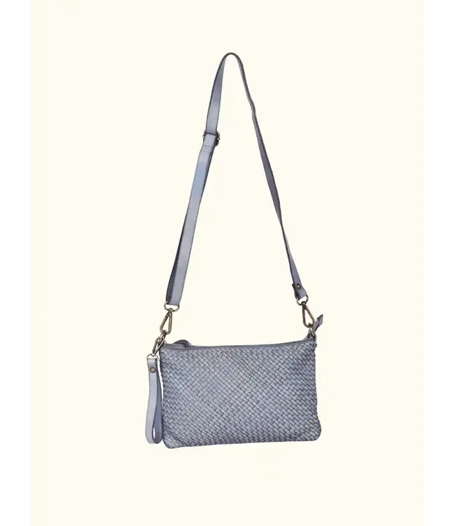158 Turin - Genuine Leather Woven cross body