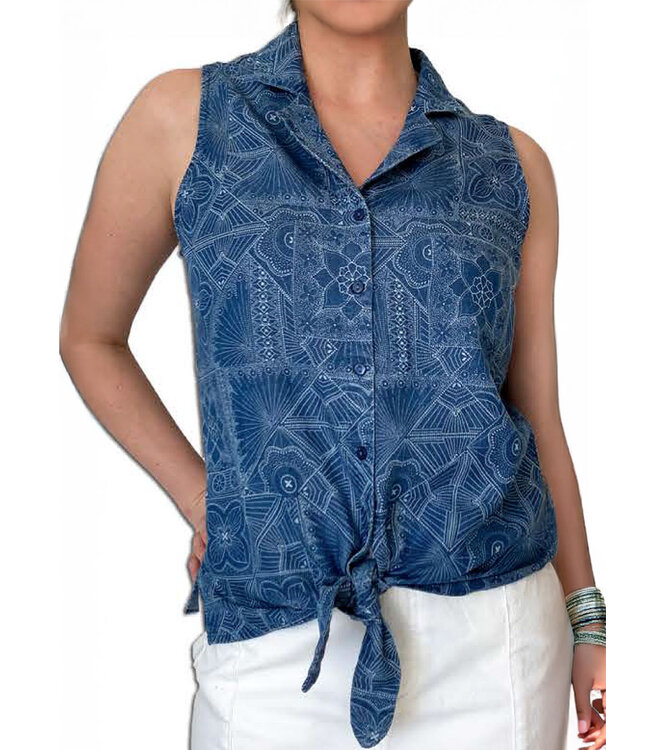 Point Zero Printed Sleeveless Blouse