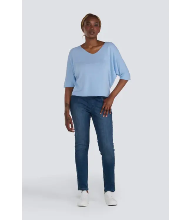 Jessica Laura  Short Sleeve V Neck Sweater