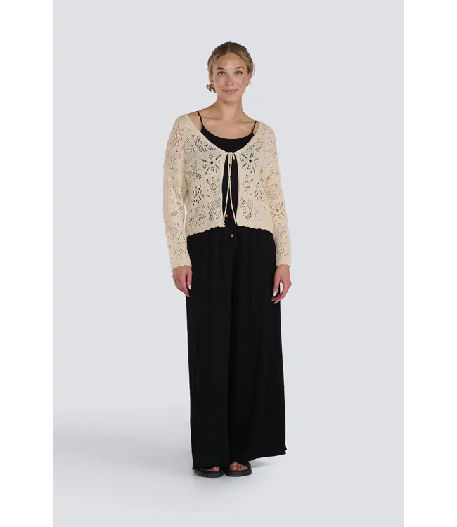 Jessica Laura Crochet Tie Front Cardigan
