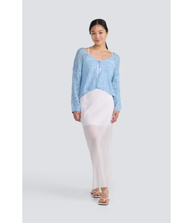 Jessica Laura Crochet Tie Front Cardigan