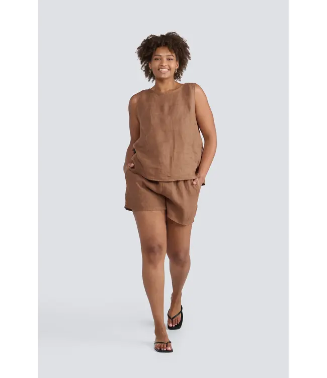 Jessica Laura Linen Button Back Cami