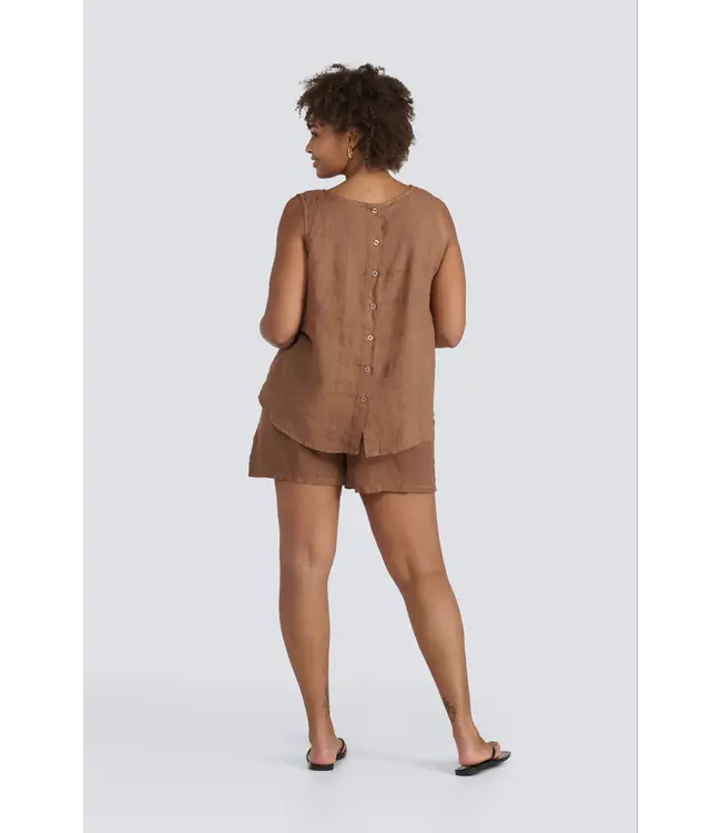 Jessica Laura Linen Button Back Cami