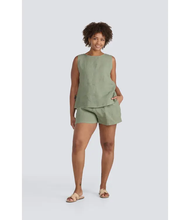 Jessica Laura Linen Button Back Cami