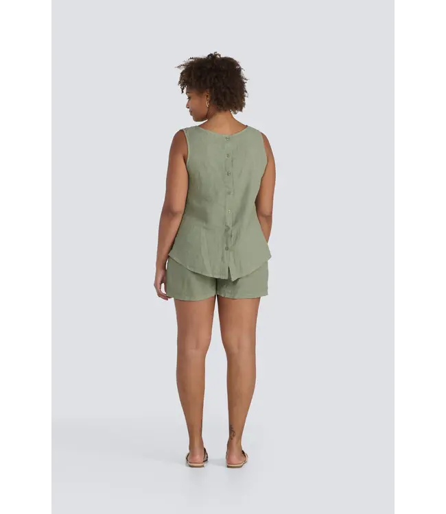 Jessica Laura Linen Button Back Cami