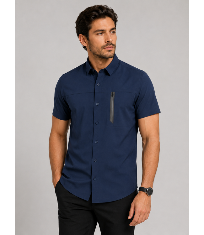 Point Zero  4 way stretch Quick Dry Shirt with Zipper Pocket
