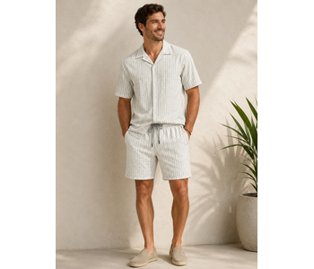 Point Zero Vertical Stripe Knit Walking Shorts