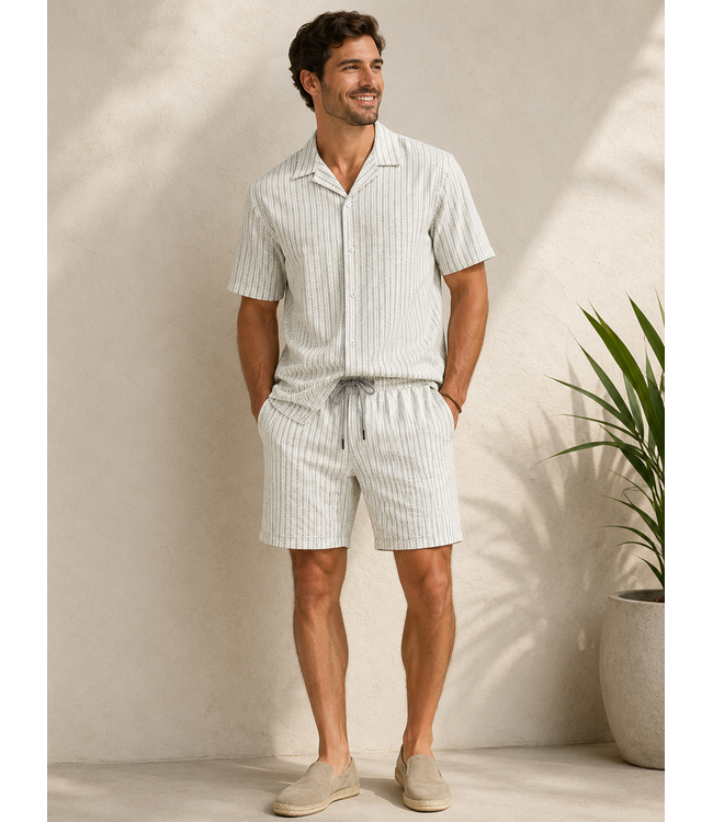 POINT ZERO Point Zero Vertical Stripe Knit Walking Shorts